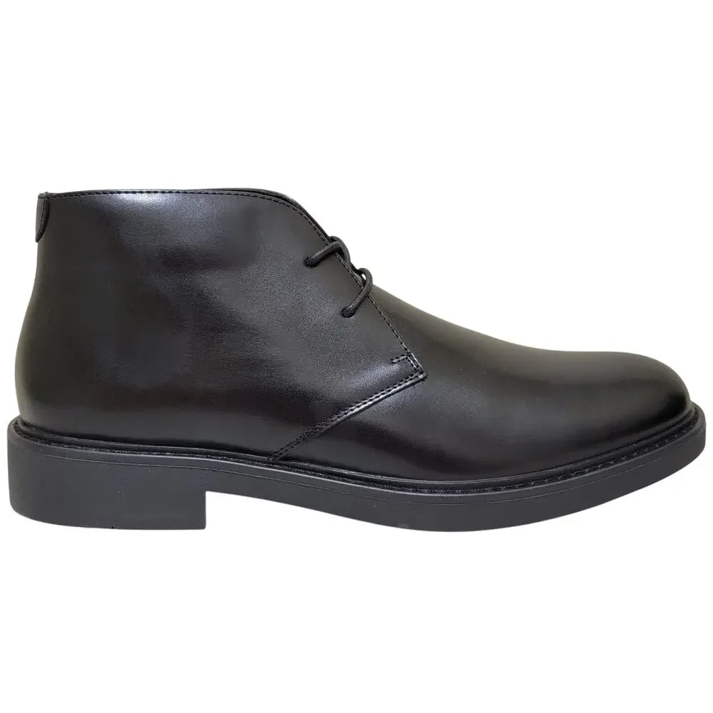 Alfani Men Zane Lace Up Chukka Ankle Boots Size US 10.5M Black Faux Leather